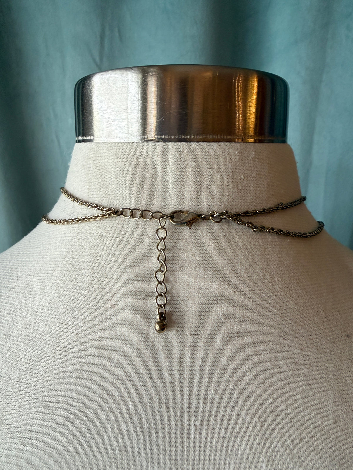 Double Stone Pendant Necklace