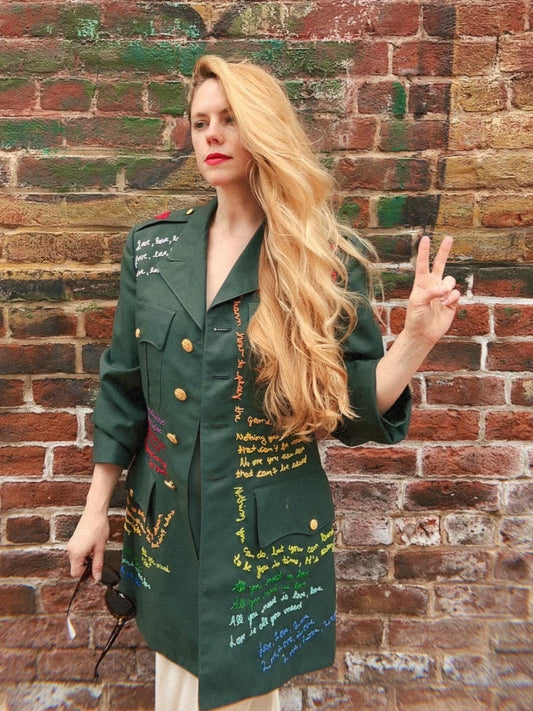 Vintage Army Jacket: All You Need Is Love