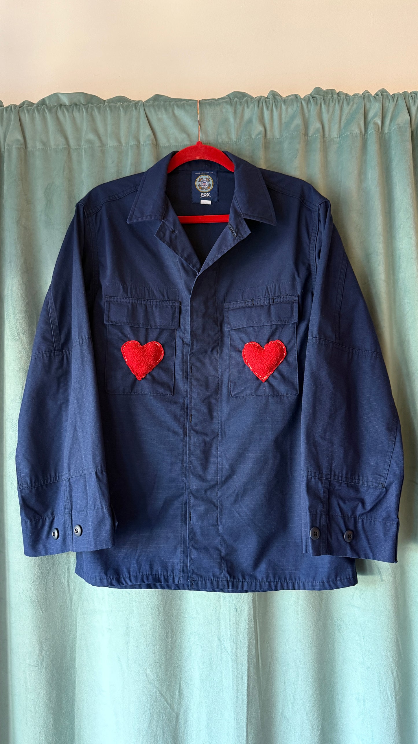 Vintage Navy Uniform: Puffy Hearts