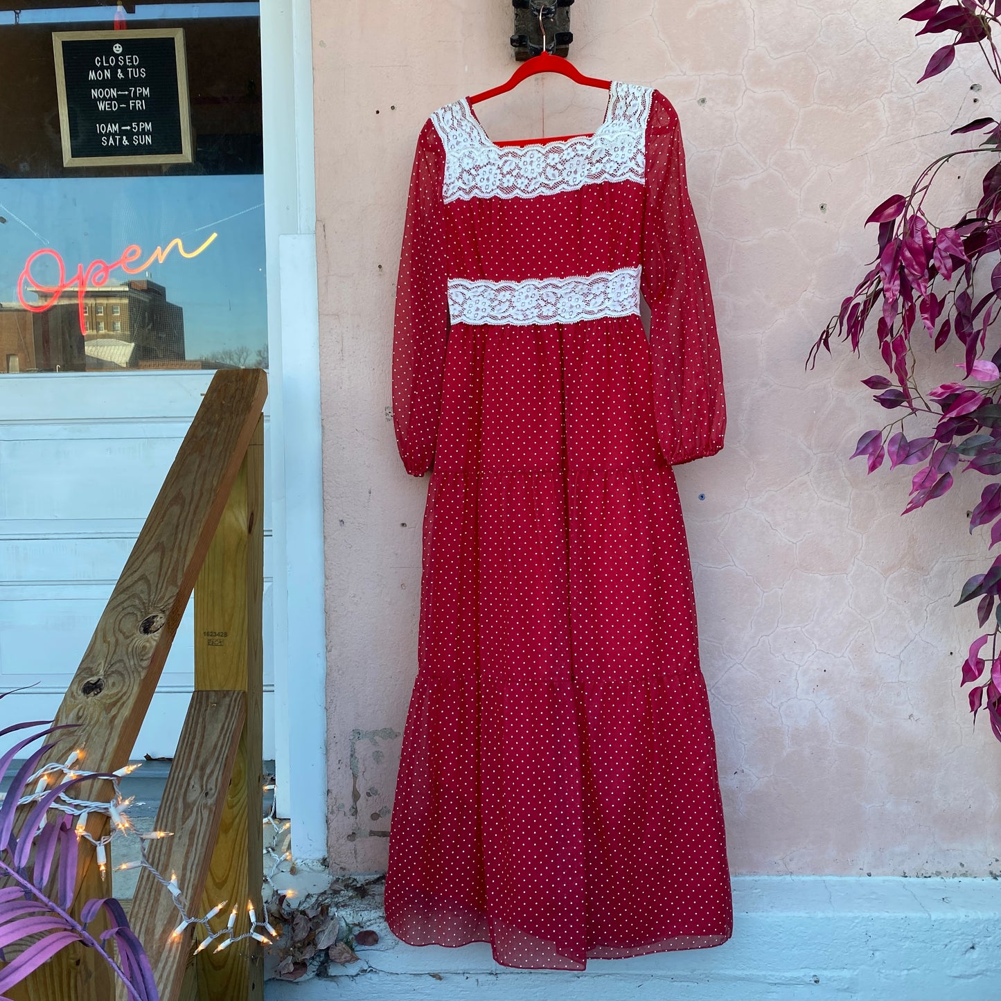 1970s Red Polkadot Maxi