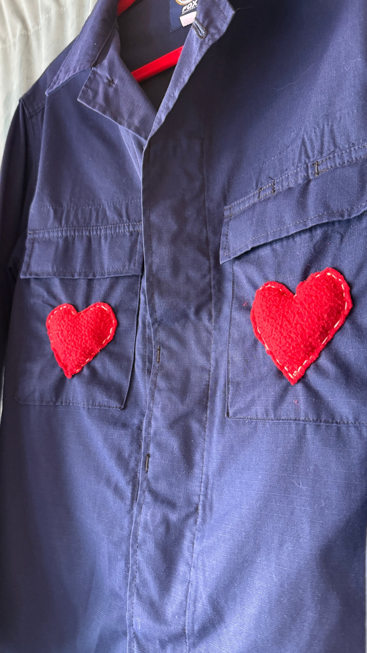 Vintage Navy Uniform: Puffy Hearts
