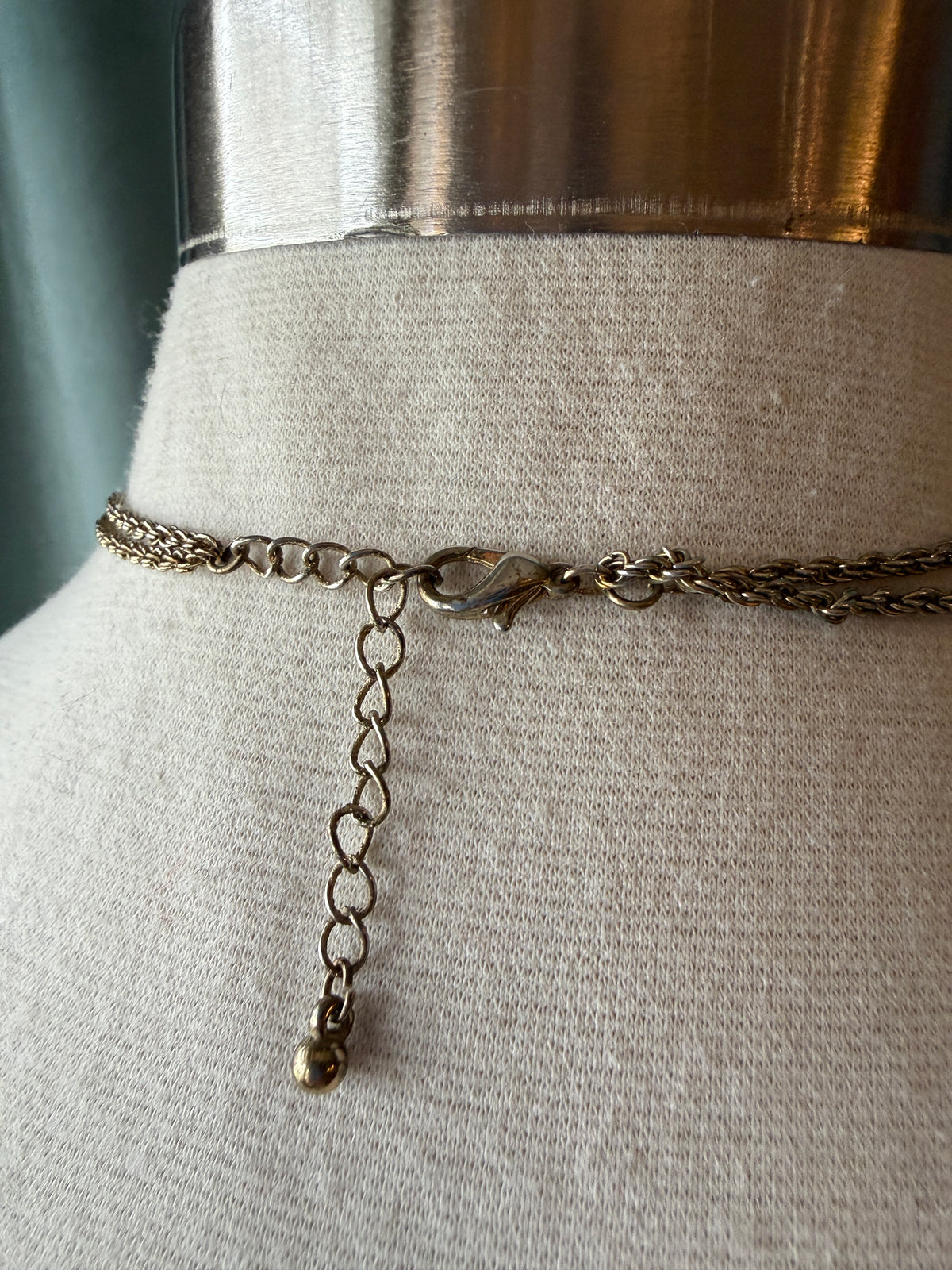 Double Stone Pendant Necklace