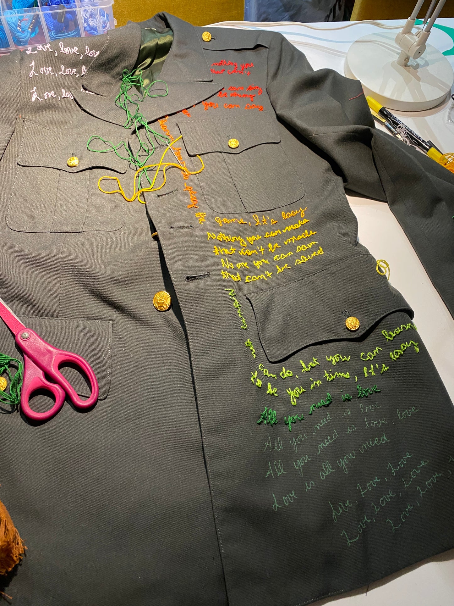 Vintage Army Jacket: All You Need Is Love