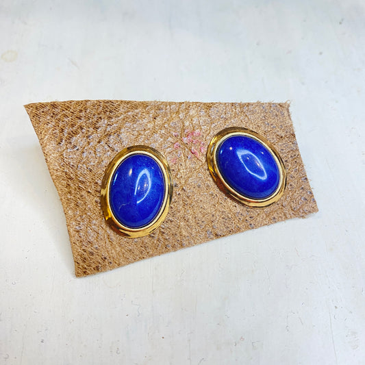 Blue and Brass Studs