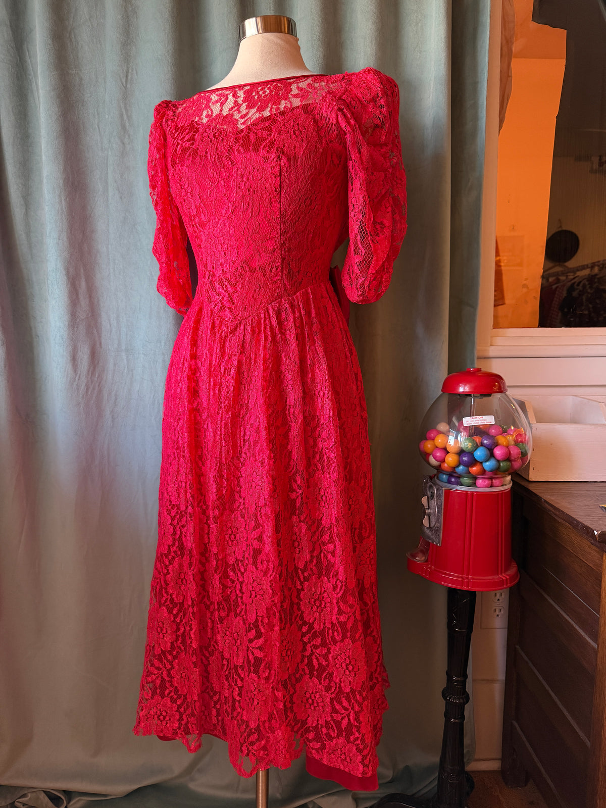 Red Lace Holiday Dress