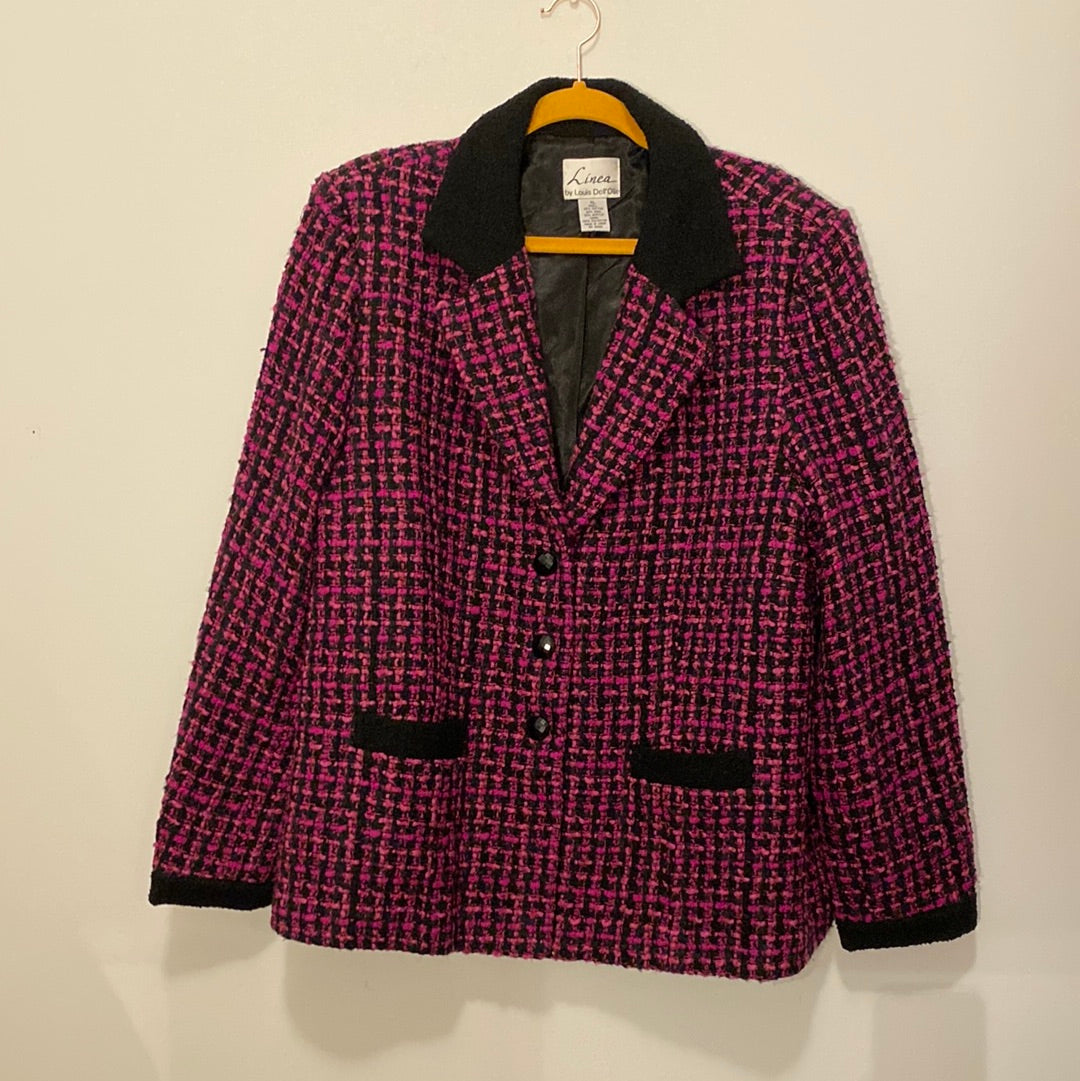 Magenta Tweed Blazer