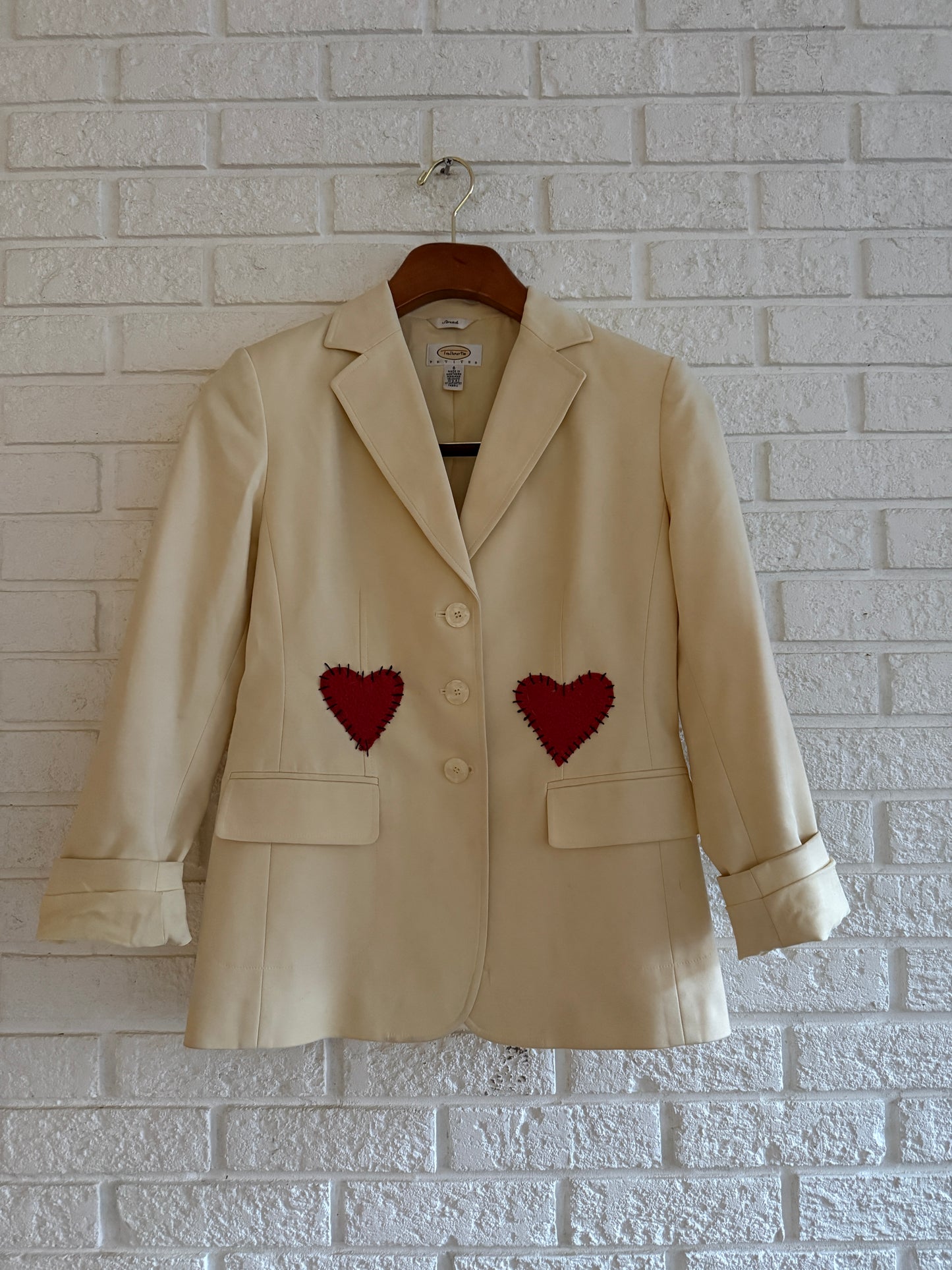 1990's Talbots Blazer with Visably Mended Hearts