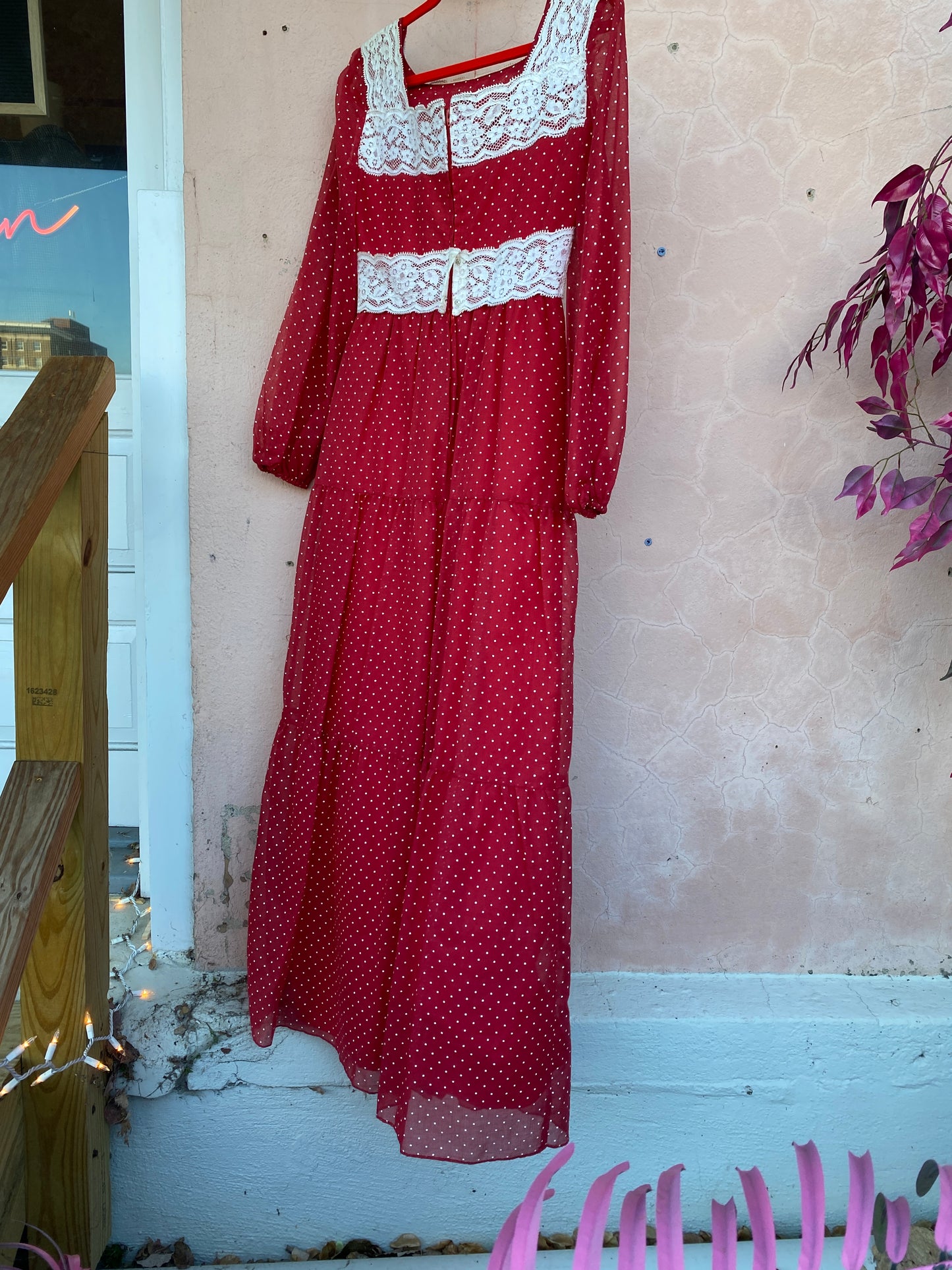 1970s Red Polkadot Maxi