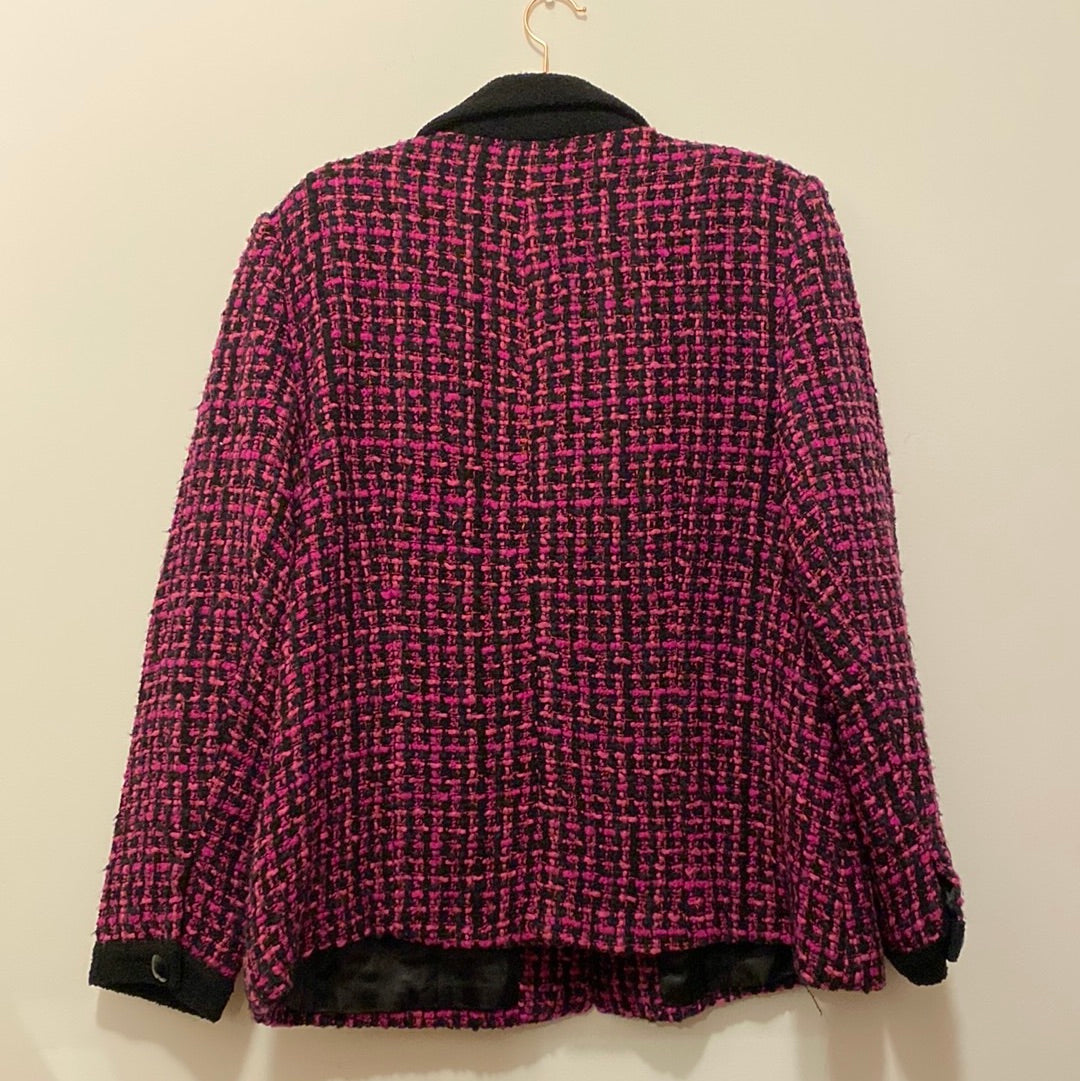 Magenta Tweed Blazer