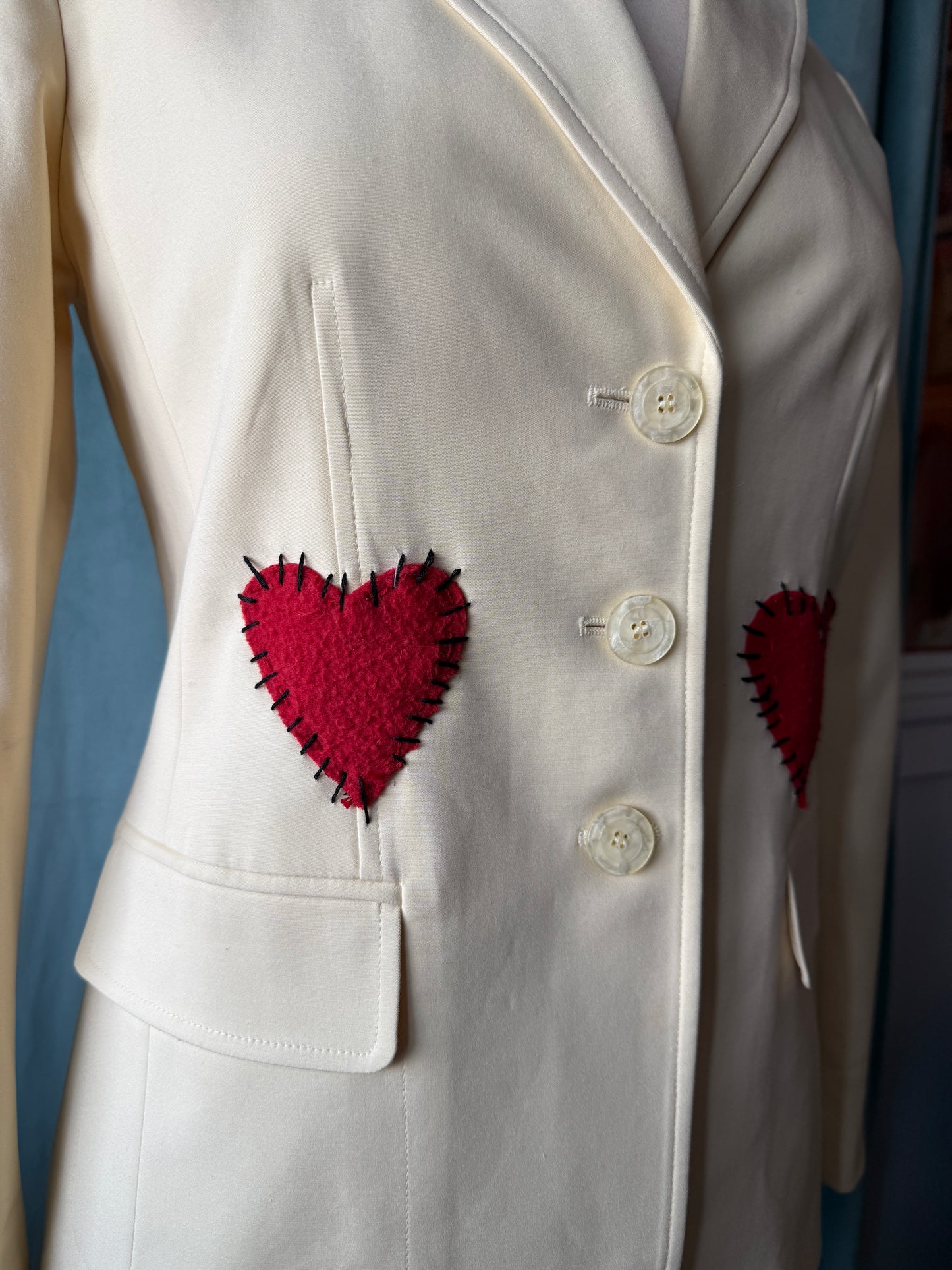 1990's Talbots Blazer with Visably Mended Hearts