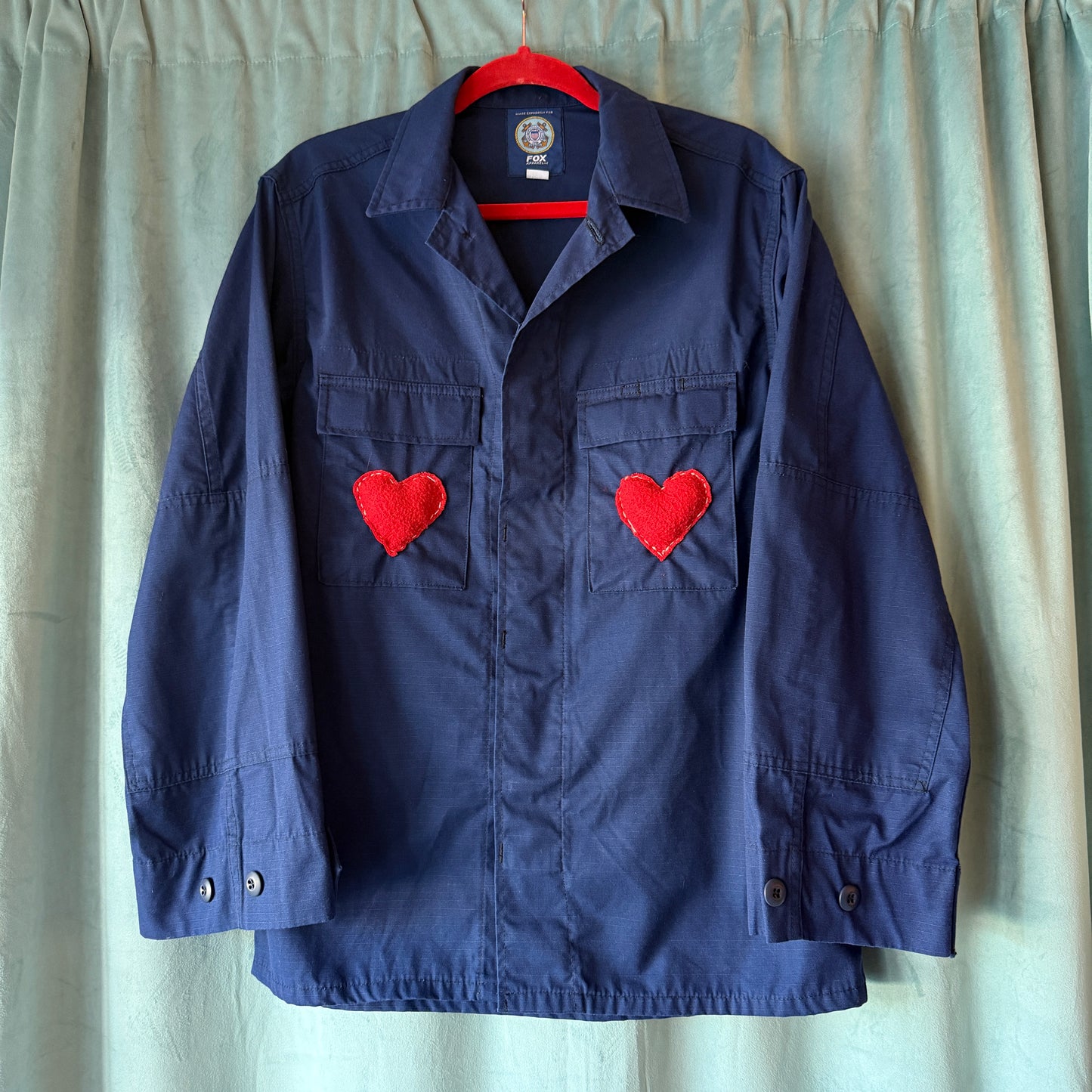Vintage Navy Uniform: Puffy Hearts