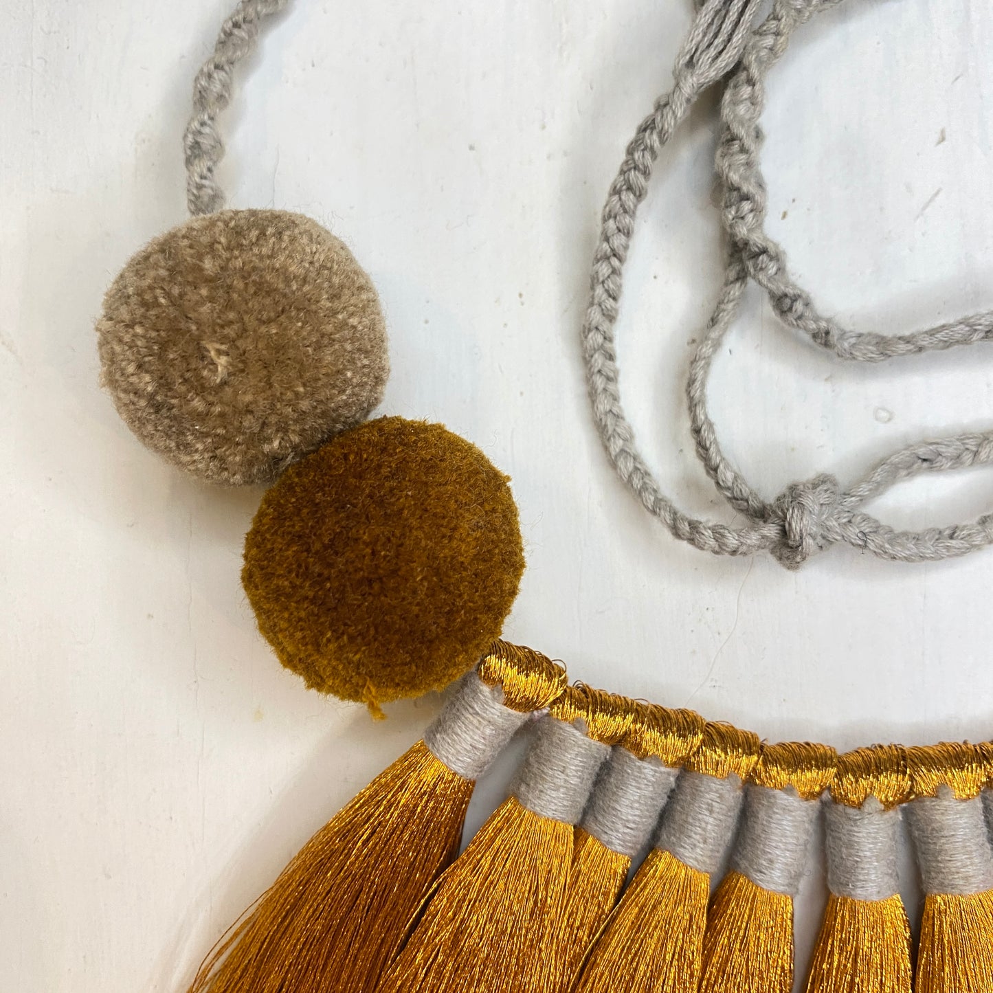 Handmade Pom Necklace