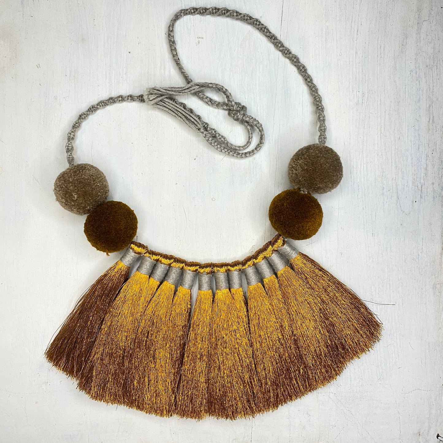 Handmade Pom Necklace