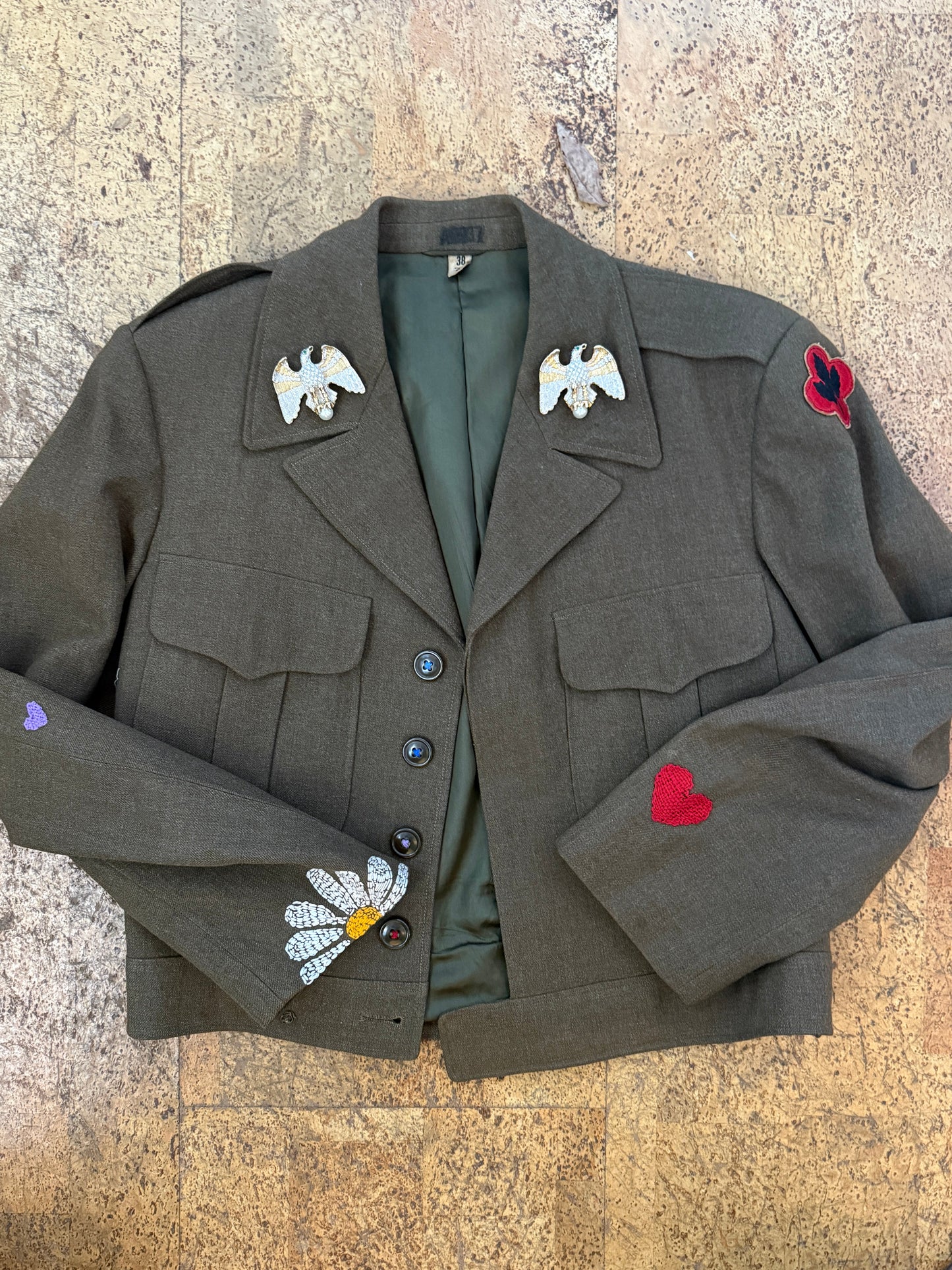 Vintage Army Cropped: All You Need Is Love