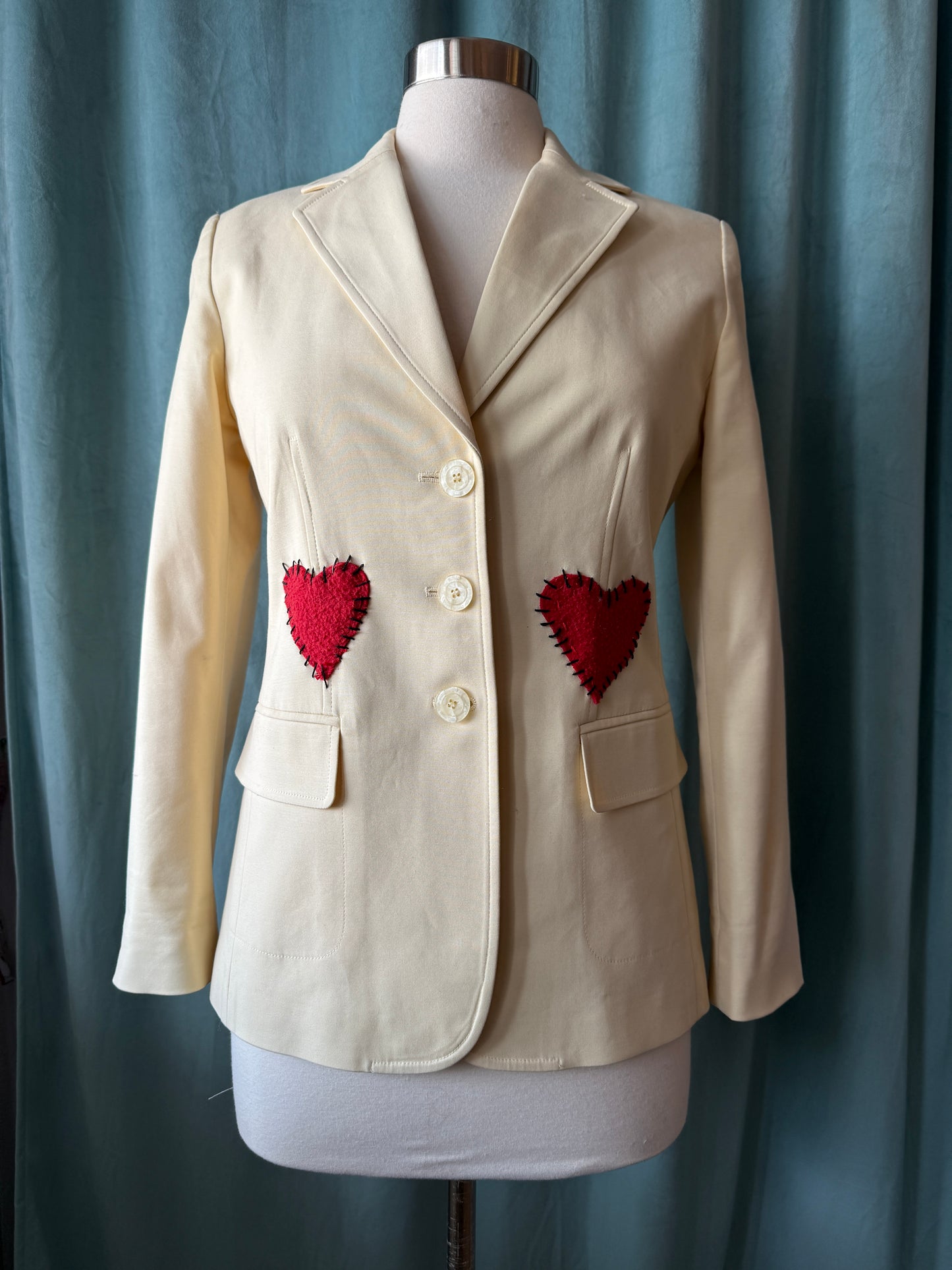 1990's Talbots Blazer with Visably Mended Hearts