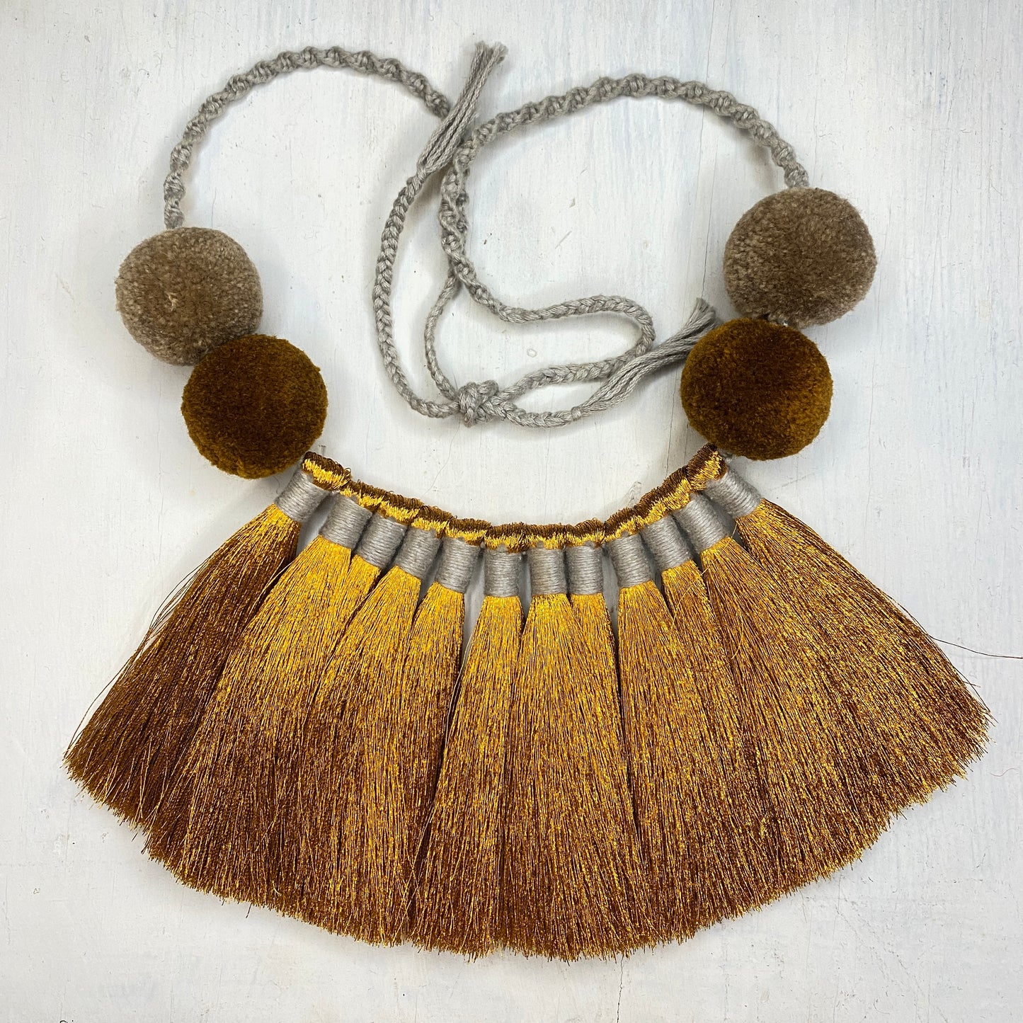 Handmade Pom Necklace