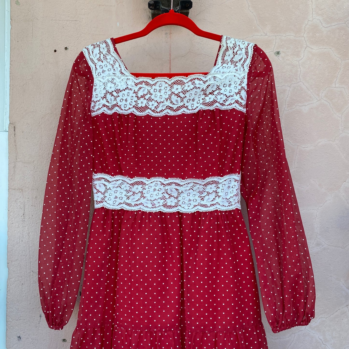 1970s Red Polkadot Maxi