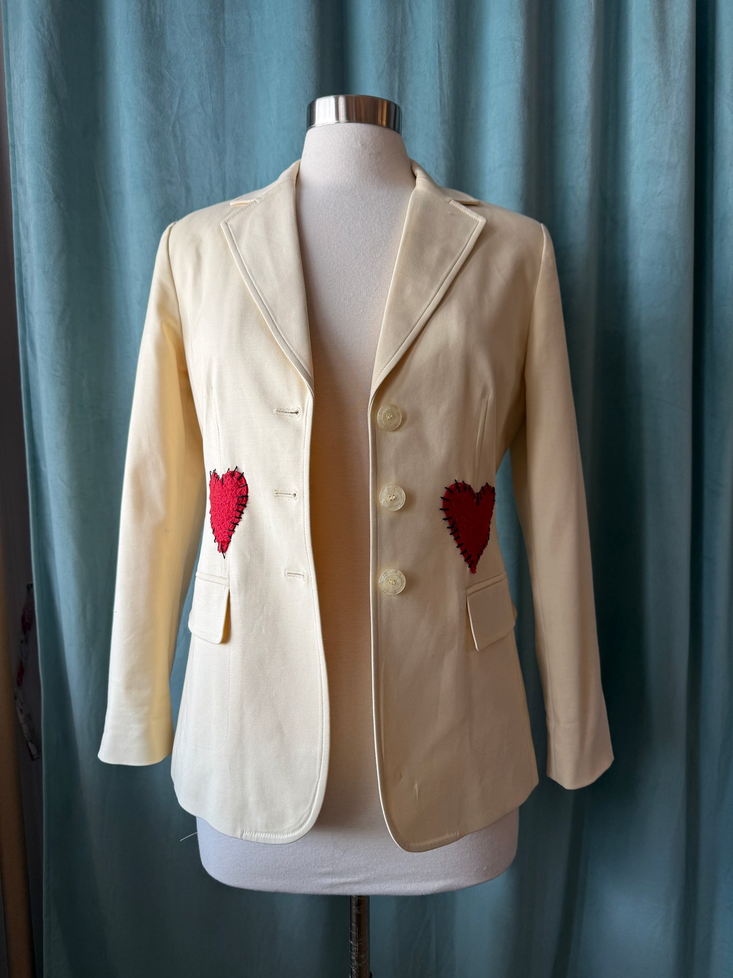 1990's Talbots Blazer with Visably Mended Hearts