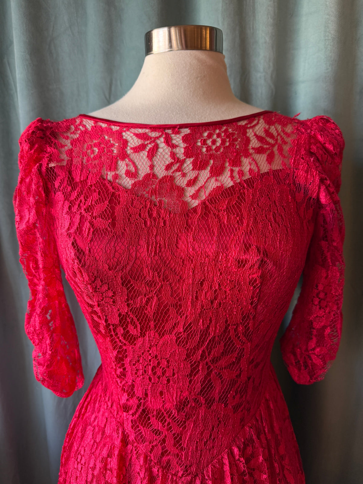 Red Lace Holiday Dress