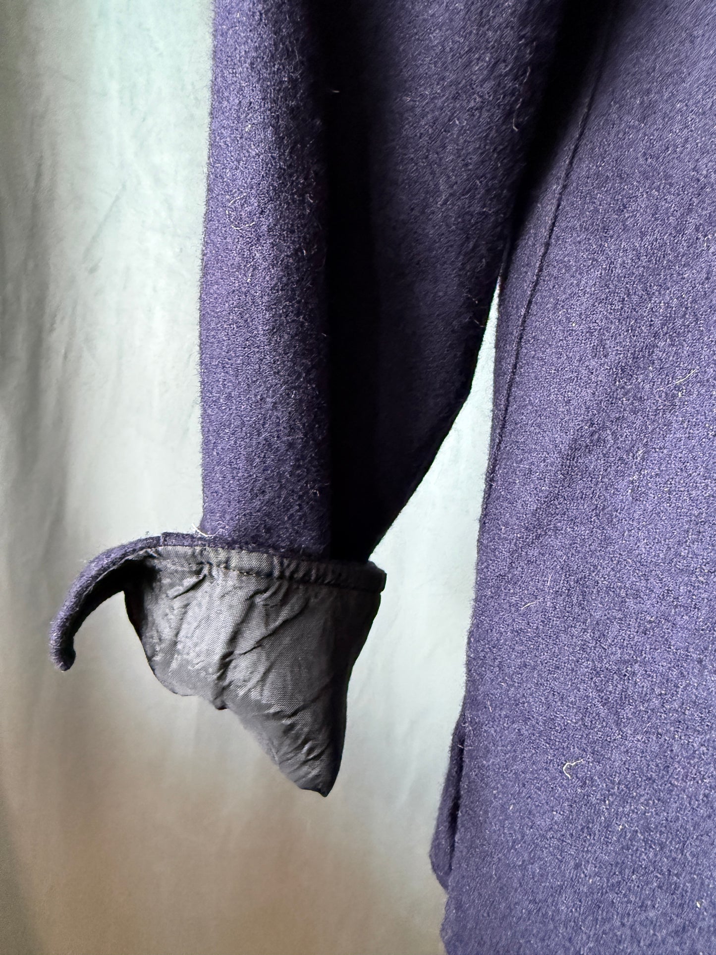 1950's Navy Wool Pullover with Hand-Embroidered Eye