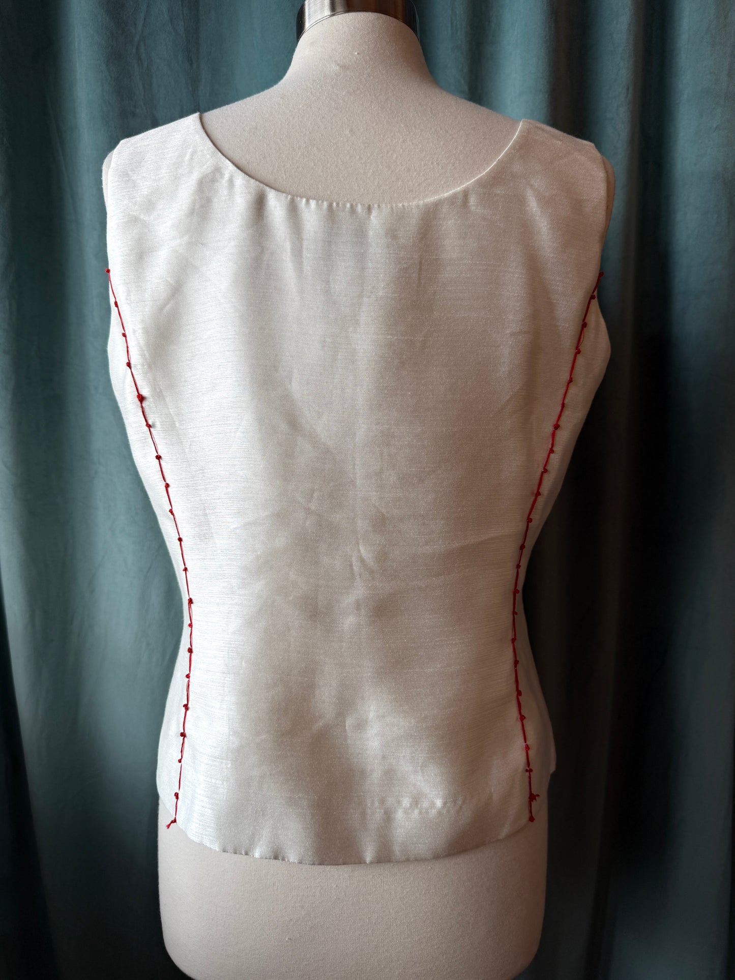 1980's Le Suit Cami Remade with Hand Embroidered Queen of Hearts